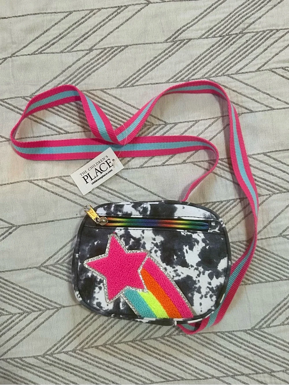The Children's Place Girls Tie Dye Shooting Star Crossbody Bag NWT